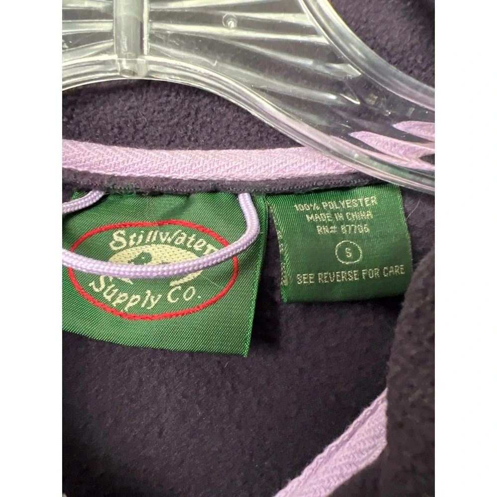 Stillwater Supply Co Fleece Vest Womens S Purple Gorpcore Full Zip Mock Neck